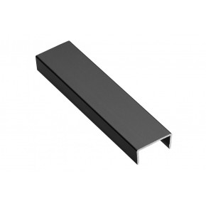 ALUMINIJSKI PROFIL C OBLIKA ZA ESTESKI SPOJ PLOČA DEBLJINE 18MM I DUŽINE 3,0M TANKI A-C18-300-S-05 CRNI