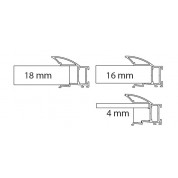 GTV NOVO S ALUMINIJSKA RUČKA ZA VRATA KLIZNIH ORMARA ZA IVERICU DEBLJINE 18MM ILI 16MM, I STAKLO 4MM A-R18NOVS-270-05