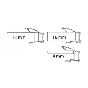 GTV NOVO S ALUMINIJSKA RUČKA ZA VRATA KLIZNIH ORMARA ZA IVERICU DEBLJINE 18MM ILI 16MM, I STAKLO 4MM A-R18NOVS-270-05