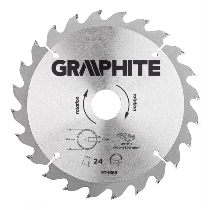 PILA KRUŽNA GRAPHITE TM 190X30mm/40Z
