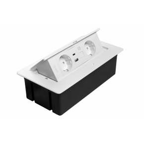UTIČNICA UGRADNA ZA STOL 2X,A+C,RJ45,MULTISOFT BIJELA

