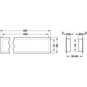 ZRAČNIK   92 X 457  BIJELI        
