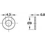 PODLOŠKA ZA VIJAK M4 ZA STAKLO
