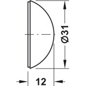 ODBOJNIK ZA VRATA ZIDNI 31mm BEŽ