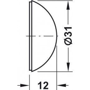 ODBOJNIK ZA VRATA ZIDNI 31mm BEŽ