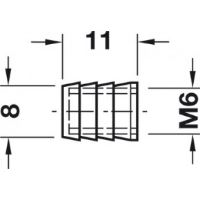 TIPLA PVC M  6X  8/11 S NAVOJEM   H