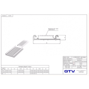 GTV EVO DONJA DUPLA VODILICA 2,35M ZA KLIZNE ORMARE A-TDEVO-235-05
