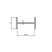 ALUMINIJSKI PROFIL H OBLIKA ZA ESTESKI SPOJ PLOČA DEBLJINE 18MM I DUŽINE 3,0M A-H18-300-05
