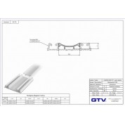 GTV PRO ALU VODILICA DONJA DUPLA 3,0 m ZA KLIZNE ORMARE A-TDPRO-300-05