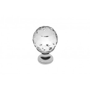 RUČICA GUMB CRYSTAL PALACE A 20 mm KROM-KRISTAL