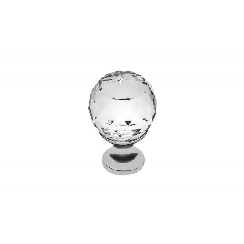 RUČICA GUMB CRYSTAL PALACE A 20 mm KROM-KRISTAL