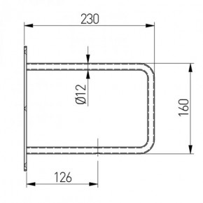 KONZOLA BELT 22x23 cm,CRNA MAT 