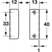 PRIHVATNIK BRAVICE 40 X 12 mm NIKL