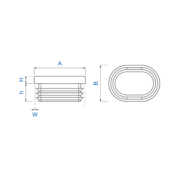 ČEP ZA CIJEV  PVC  15 X 30 OVAL
