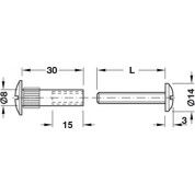 VIJAK ZA SPAJANJE M6  METALNI 46-56