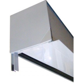 Aluminijska kutija M 90° 165 mm donja bijela