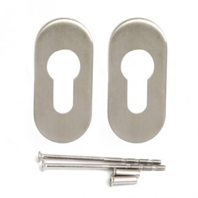 Kvaka APECS Karla oval inox rozeta cilindar